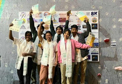 ‘स्वर्गीय बाबु छिरी शेर्पा स्मारक ओपन स्पोर्ट क्लाइम्बिङ’ प्रतियोगिताको उपाधी तेन्जिङ राई र सिर्जना तामाङलाई